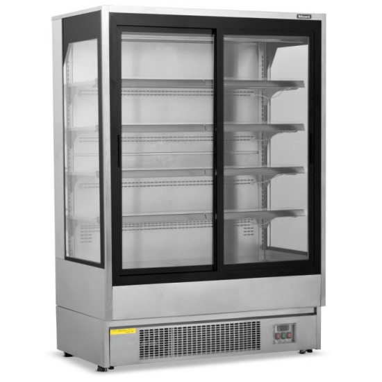 Blizzard BTD130SSV2-GD 1.3m Stainless Steel Slimline Multideck Display Fridge with Sliding Doors