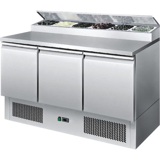 Ice-A-Cool ICE3869 3 Door Refrigerated Saladette Prep Counter