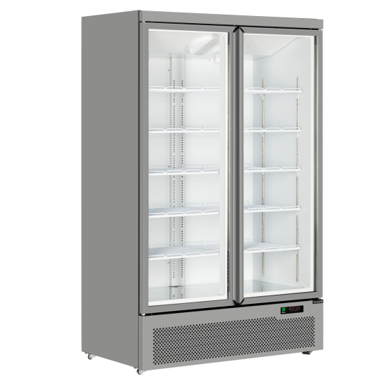 Tefcold Atom Maxi C2DS Grey Double Door Upright Display Fridge