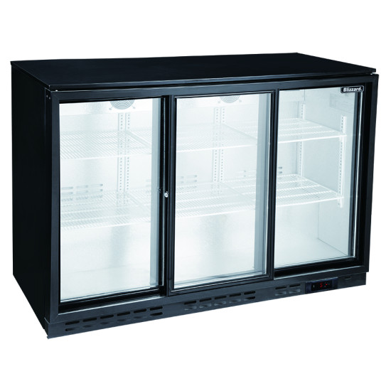Blizzard BAR3SL Sliding Triple Door Bottle Cooler