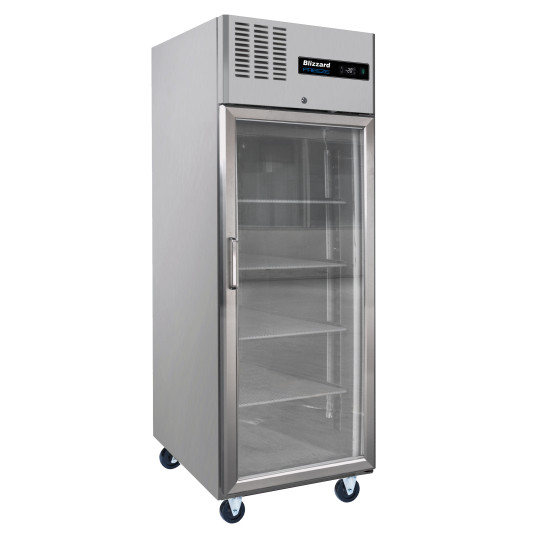 Blizzard BR1SSCR 650Ltr Glass Door Upright Storage Fridge