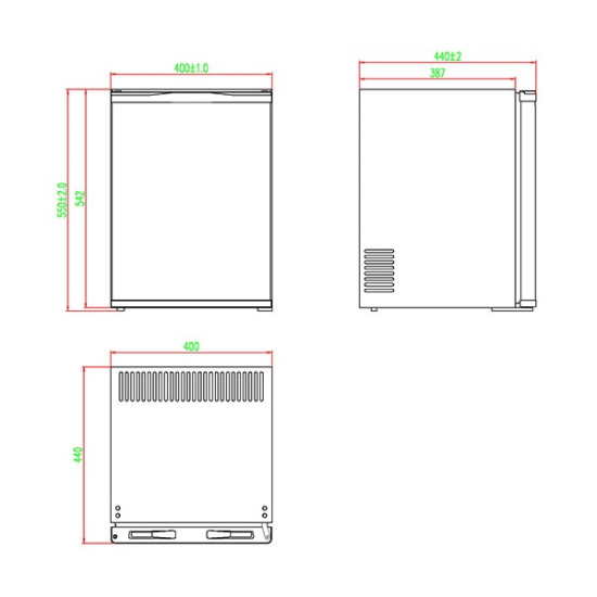 BLIZZARD BMB40 SOLID DOOR MINI BAR 
