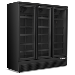 Blizzard BMC3 Black Triple Door Upright Display Fridge