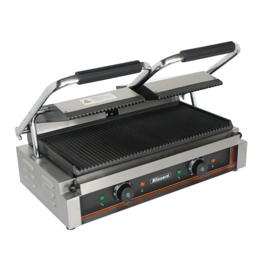 Blizzard BRRCG2 Double Ribbed Plate Contact Grill
