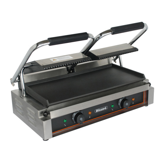 Blizzard BRSCG2 Double Contact Grill Top Ribbed Bottom Smooth Plate