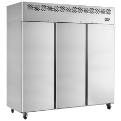 Tefcold CAR1390 1390ltr Triple Door Stainless Steel Upright Storage Fridge