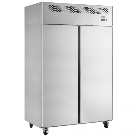 Tefcold CAR900 Upright Stainless Steel Double Door Storage Chiller
