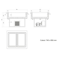 Tefcold CW2 0.8m Stainless Steel Buffet Display