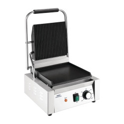 Nisbet DA396 -  Single Cast Iron Plate Contact Grill (Ribbed/Flat) - 1.8kW 