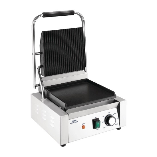 Nisbet DA396 -  Single Cast Iron Plate Contact Grill (Ribbed/Flat) - 1.8kW 
