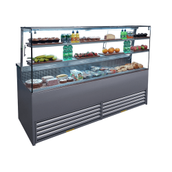 Frost Tech SO75/200 2.0m Flat Glass Slimline Serve Over Counter