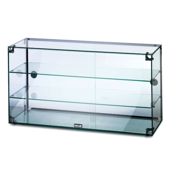 Lincat GC39D 3 Tier 0.9m Glass Display Case with Rear Sliding Doors