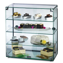 Lincat GC46D 3 Tier 0.6m Glass Display Case With Rear Sliding Doors