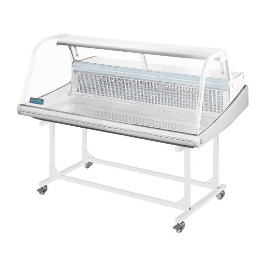 WHITE POLAR TROLLEY STAND FOR FISH DISPLAY SERVE OVER COUNTER