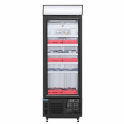 Polar GH428 Upright Display Freezer 412Ltr Black