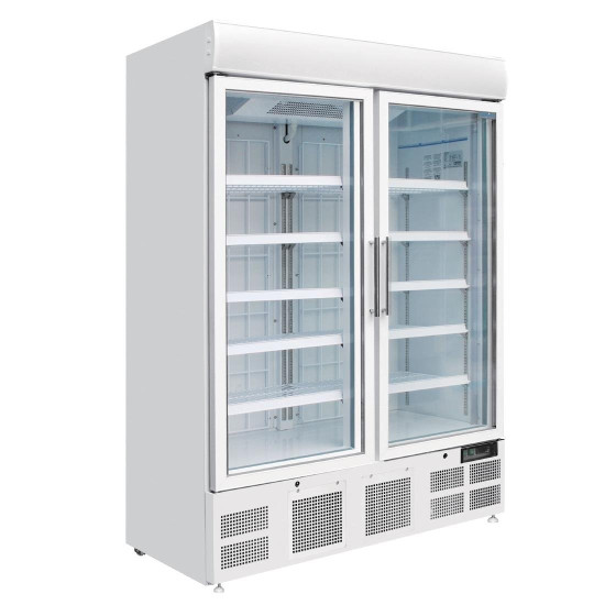 Polar GH507 Upright Double Glass Door Display Freezer