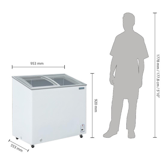 Polar GM498 Display Chest Freezer 200Ltr