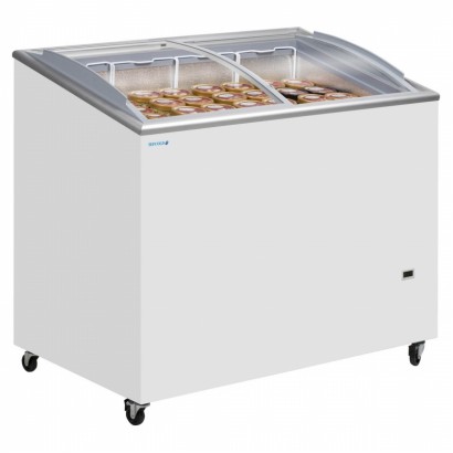 Tefcold IC300SCEB 264 Litre Sliding Curved Glass Lid Chest Freezer