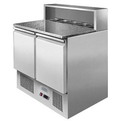 Ice-A-Cool ICE3831 2 Door Marble Top Salad Prep Counter