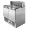 Ice-A-Cool ICE3831 2 Door Marble Top Salad Prep Counter