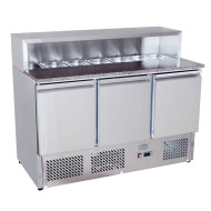 Ice-A-Cool ICE3854 3 Door Marble Top Saladette Counter