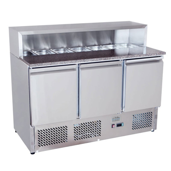 Ice-A-Cool ICE3854 3 Door Marble Top Saladette Counter