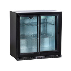 Koldbox KBC2SL Black Double Sliding Door Bottle Cooler