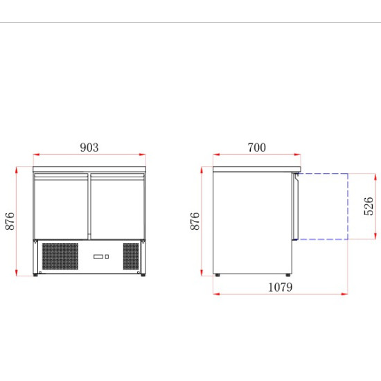 Koldbox KXCC2 Double Door Compact Gastronorm Counter 