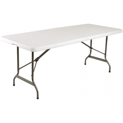 Bolero 6ft Centre Folding White Utility Table