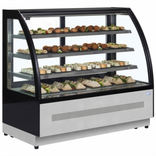 Tefcold LPD1200C 1.2m Chilled Curved Glass Display Cabinet