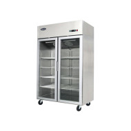 Atosa YCF9402 Slimline Double Glass Door Display Fridge
