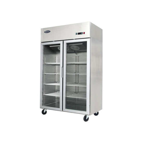 Atosa YCF9402 Slimline Double Glass Door Display Fridge