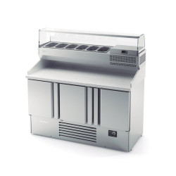 Infrico ME1003VIP 3 Door Compact Pizza Prep Counter
