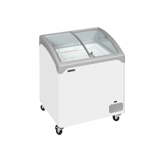 Tefcold NIC202SCEB 0.8m Sliding Curved Glass Lid Chest Freezer