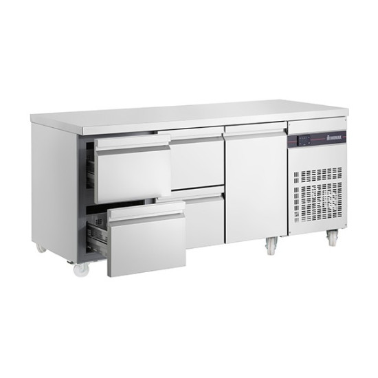 Inomak PN229 1.8m Four Drawer Single Door Fridge Counter