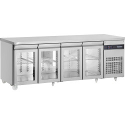 Inomak PN9999CR Four Glass Door Fridge Counter