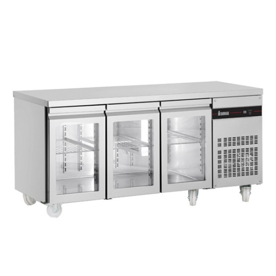 Inomak PN999CR Three Glass Door Fridge Counter