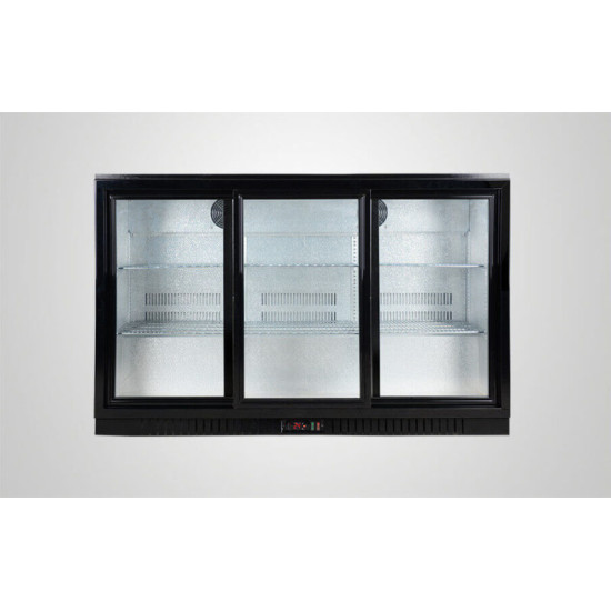Kool BB3S Black Triple Sliding Door Bottle Cooler 