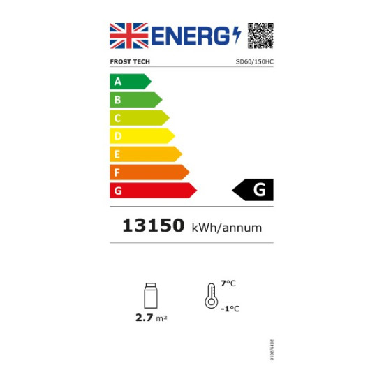 Frost Tech SD60-150 1.5m Slimline Stainless Steel Multideck