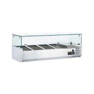 Blizzard TOP1200CR 1.2m Glass Canopy Counter Top Preparation Unit
