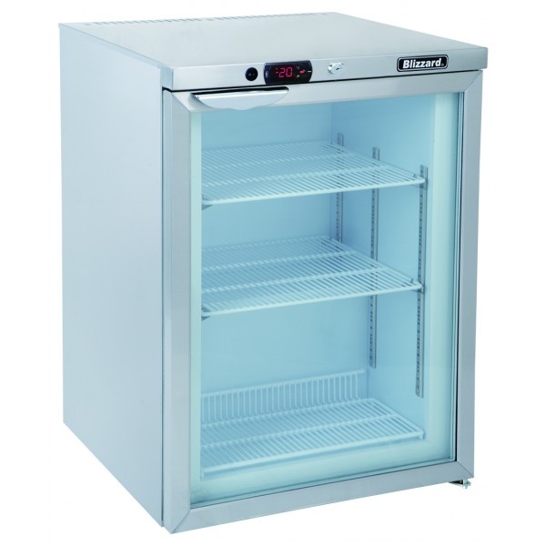 Blizzard UCF140CR 0.6m Glass Door Undercounter Freezer Corr Chilled