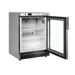 Tefcold UF200VGS 120 Litre Stainless Steel Glass Door Display Freezer