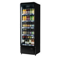 Prodis XDA600P Black Single Door Upright Display Fridge