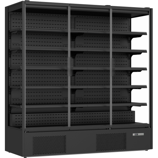 Prodis XMD1875FGD-K 1.9m Black Multideck Display Fridge with Glass Doors