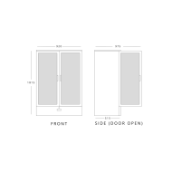 Blizzard BAR20 Double Door Upright Bottle Cooler