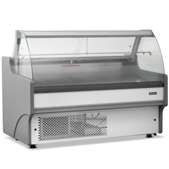 Blizzard BCG130WH 1.3m Curved Glass Serve Over Counter