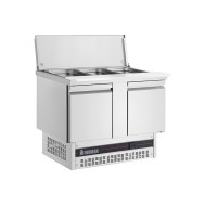 INOMAK BSV77 2 Door Saladette Counter with Chopping Board