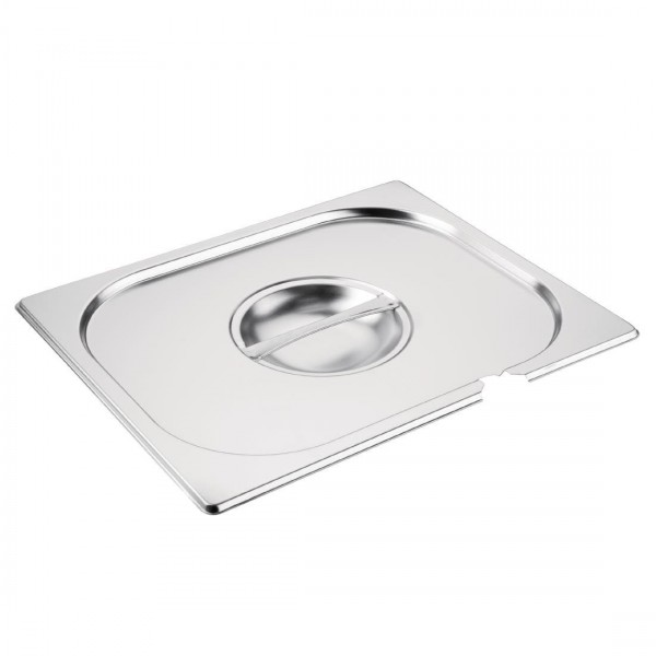 Vogue Stainless Steel 1/2 Gastronorm Pan Notched Lid