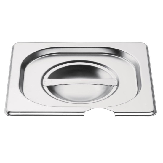 Vogue Stainless Steel 1/6 Gastronorm Pan Notched Lid