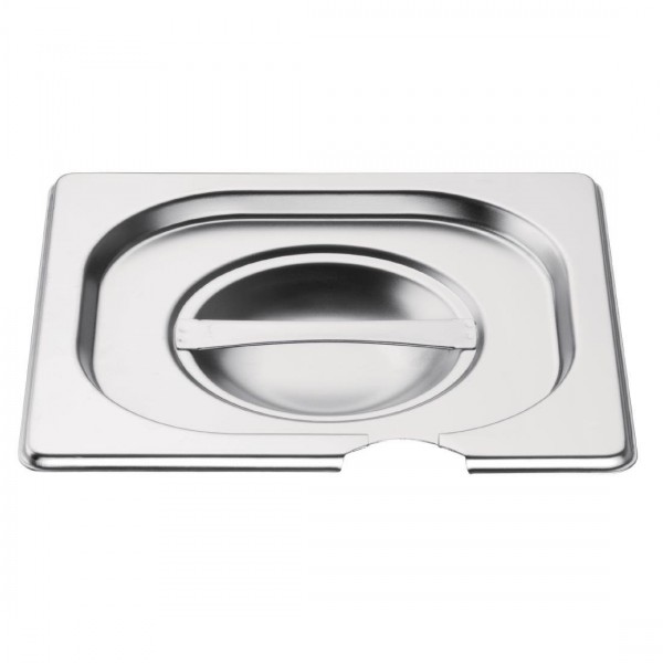 Vogue Stainless Steel 1/6 Gastronorm Pan Notched Lid